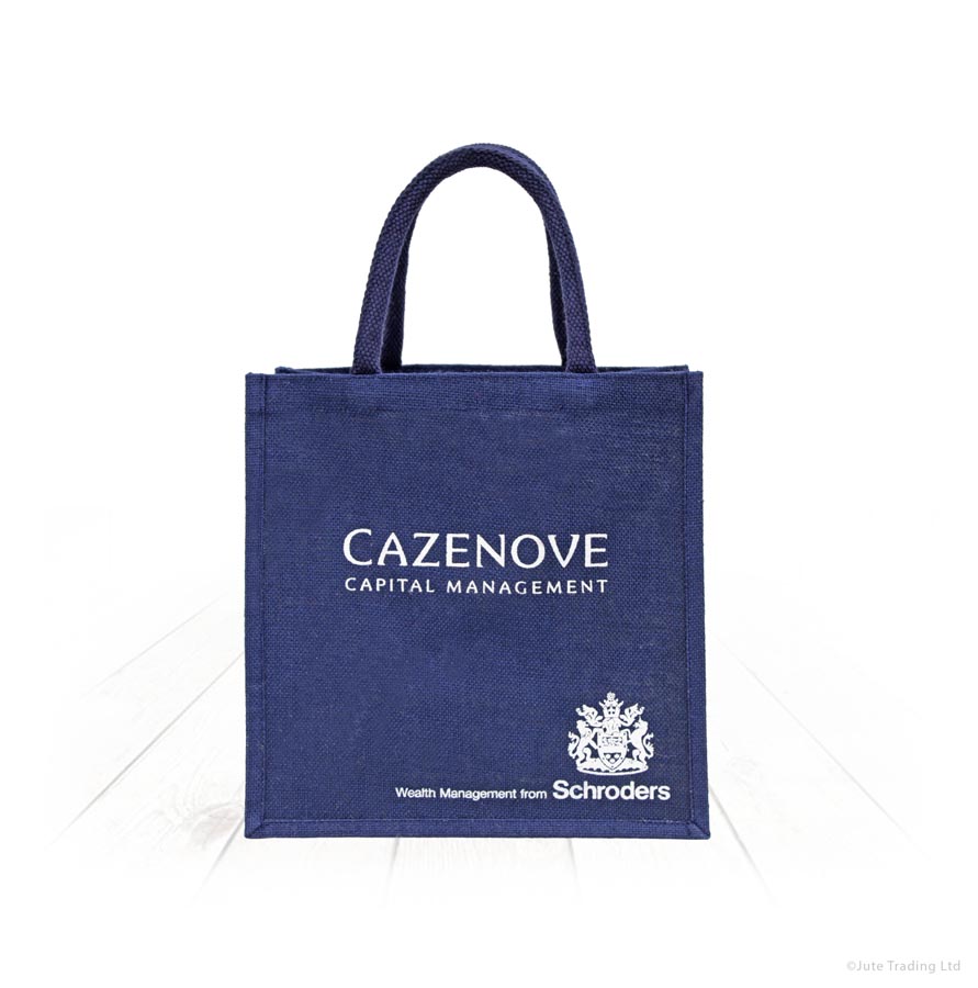Navy Jute Bag