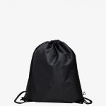 Black Recycled Polyester Drawstring Bag