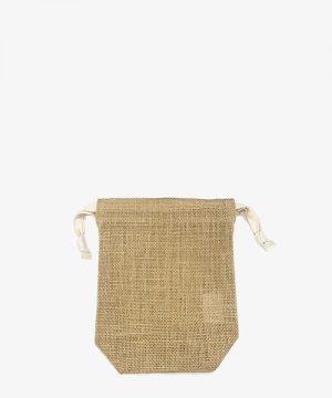 drawstring jute pouch