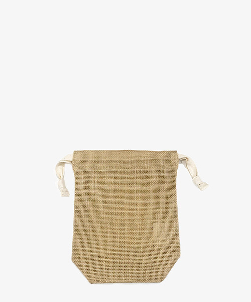 drawstring jute pouch
